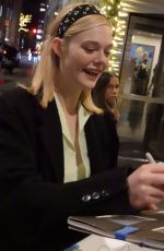 ELLA FANNING Sign Autographs for Her Fans Out in Manhattan 12/15/2024