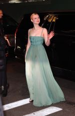 ELLE FANNING Arrives at Gotham