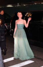 ELLE FANNING Arrives at Gotham