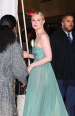 ELLE FANNING Arrives at Gotham