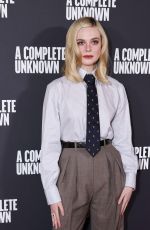 ELLE FANNING at A Complete Unknown Photocall in London 12/16/2024