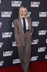 ELLE FANNING at A Complete Unknown Photocall in London 12/16/2024