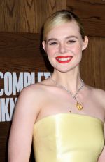 ELLE FANNING at A Complete Unknown Premiere in New York 12/13/2024