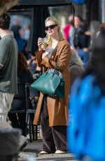 ELLE FANNING Out for Lunch with a Friend at Joan