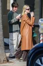 ELLE FANNING Out for Lunch with a Friend at Joan
