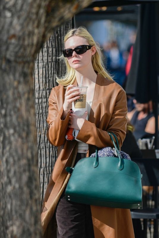 ELLE FANNING Out for Lunch with a Friend at Joan