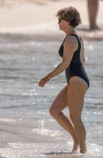 EMMA FORBES in Swimsuit on the Beach at Sandy Lane Hotel in Barbados 12/22/2024