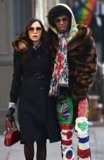 FAMKE JANSSEN Pcks on the PDA with a Mystery Man in New York 12/06/2024