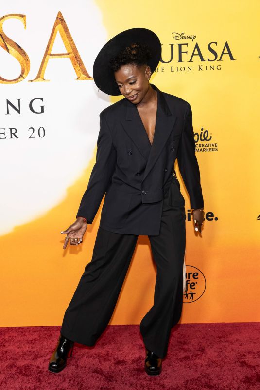 FOLAKE OLOWOFOYEKU at Mufasa: The Lion King Premiere at Dolby Theatre in Los Angeles 12/09/2024