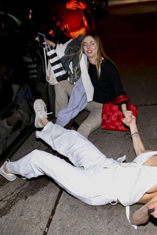 FRANCESCA EASTWOOD Falls at Chateau Marmont in West Hollywood 12/05/2024