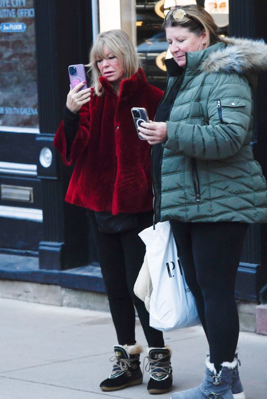 GOLDIE HAWN Out with a Friend in Aspen 12/17/2024