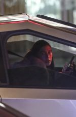 HAILEY BIEBER in a Tesla Cybertruck Leave s Studio in Los Angeles 12/04/2024