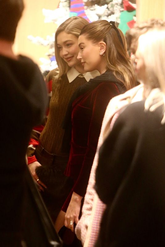 HAILEY BIEBER Supporting Gigi Hadid at Her New Store in Beverly Bills 12/07/2024