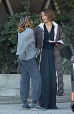HALLE BERRY on the Set of Her New Movie Crime 101 11/17/2024