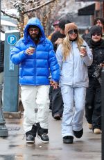 HEIDI KLUM and Tom Kaulitz Out in Aspen 12/25/2024