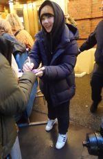 HELEN J SHEN Stops for Fans at Times Square in New York 12/28/2024