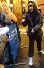 HELEN J SHEN Stops for Fans at Times Square in New York 12/28/2024