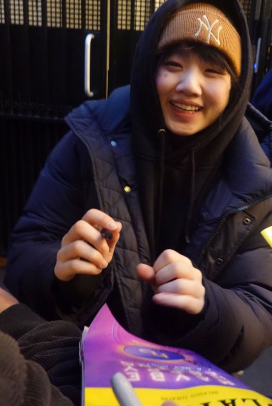 HELEN J SHEN Stops for Fans at Times Square in New York 12/28/2024