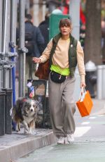 HELENA CHRISTENSEN Out Shopping with Her Dog 12/19/2024
