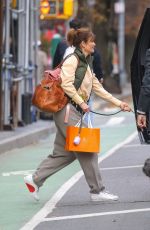 HELENA CHRISTENSEN Out Shopping with Her Dog 12/19/2024
