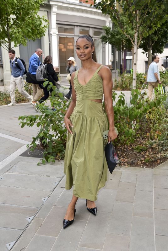 IMANI-LARA LANSIQUOT Arrives at Dinner Party Launch of House of Kaos in London 08/28/2024