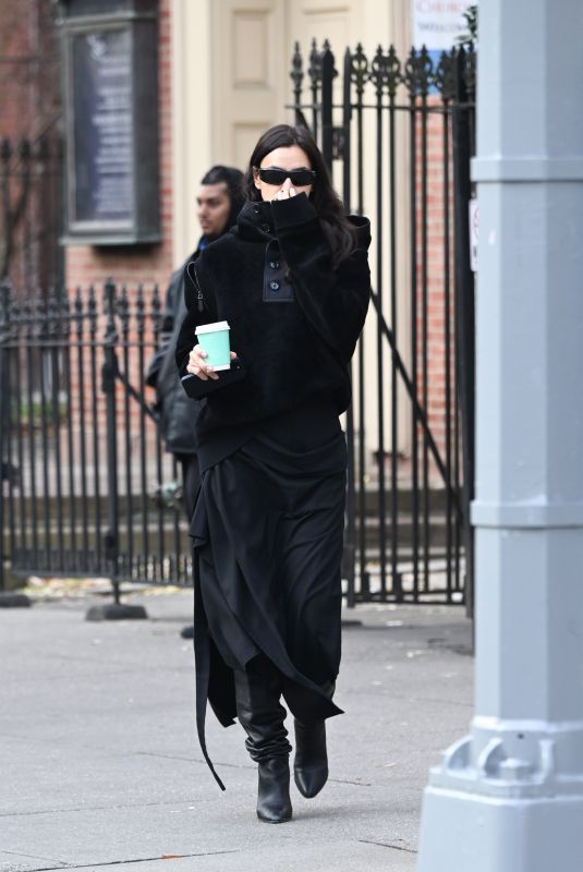 IRINA SHAYK Out on a Morning Walk in New York City 12/09/2024