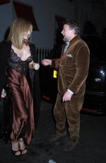 JACQUI AINSLEY Leaves Dinner at Oswald
