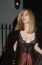 JACQUI AINSLEY Leaves Dinner at Oswald