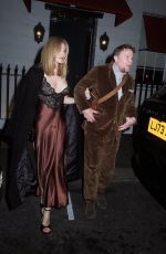 JACQUI AINSLEY Leaves Dinner at Oswald