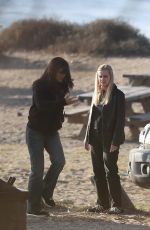 JENNIFER GARNER and ANGOURIE RICE on a Film Set in Malibu 12/03/2024