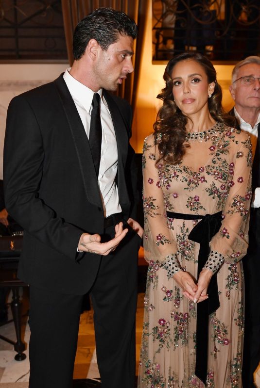 JESSICA ALBA and Michele Morrone Arrives at Discobolo Award at Hotel Eden in Rome 12/14/2024