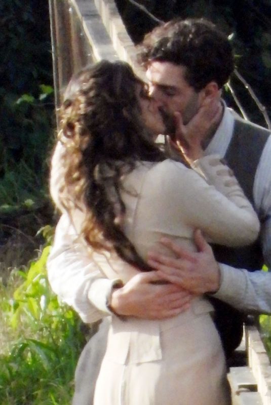 JESSICA ALBA and Michele Morrone on the Set of Maserati: the Brothers Out in Rome 12/19/2024