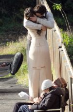 JESSICA ALBA and Michele Morrone on the Set of Maserati: the Brothers Out in Rome 12/19/2024