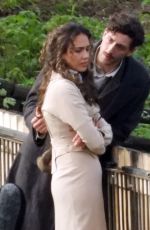 JESSICA ALBA and Michele Morrone on the Set of Maserati: the Brothers Out in Rome 12/19/2024