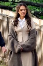 JESSICA ALBA and Michele Morrone on the Set of Maserati: the Brothers Out in Rome 12/19/2024