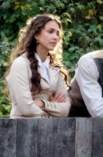 JESSICA ALBA and Michele Morrone on the Set of Maserati: the Brothers Out in Rome 12/19/2024