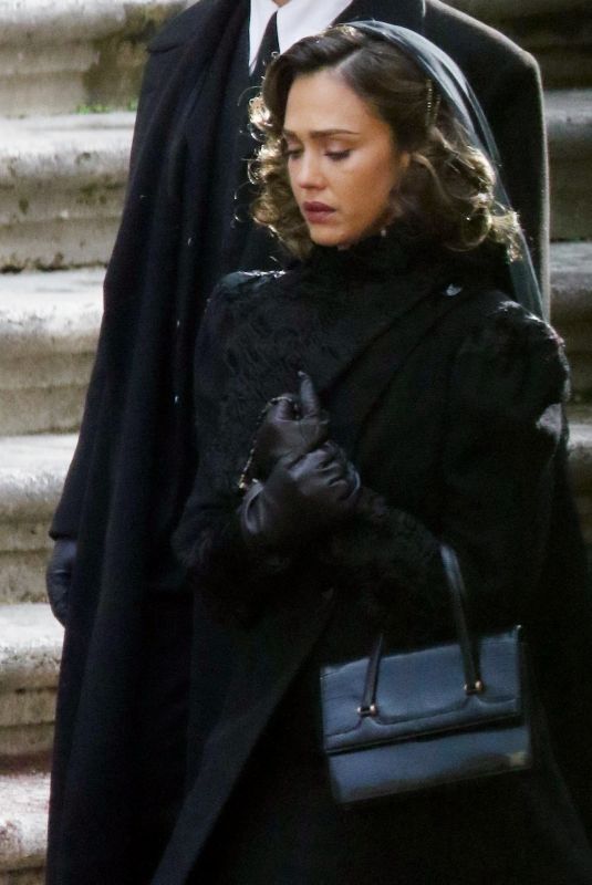 JESSICA ALBA on the Set of Maserati: the Brothers 12/12/2024