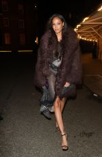 JOAN SMALLS Arrives at Vas J Morgan British Fashion Awards Afterparty in London 12/02/2024