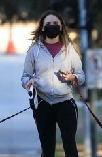 JOEY KING Out with Her Dogs in Los Angeles 12/10/2024