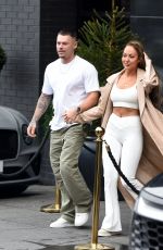 JORDI LEIGH Kissing a Mystery Man Outside Dakota Hotel in Manchester 11/18/2024