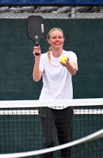 KATE BOSWORTH and Justin Long Enjoy a Game of Pickleball at a Local Park 12/27/2024