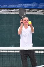 KATE BOSWORTH and Justin Long Enjoy a Game of Pickleball at a Local Park 12/27/2024