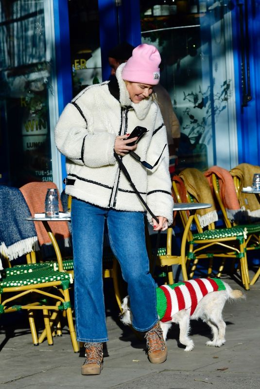 KATE LAWLER Out with Her Dog in Primrose Hill 12/23/2024