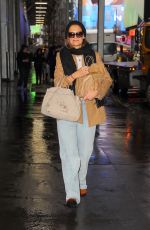 KATIE HOLMES Arrives for Her Performance in Our Town in New York 12/11/2024