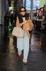 KATIE HOLMES Arrives for Her Performance in Our Town in New York 12/11/2024