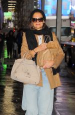 KATIE HOLMES Arrives for Her Performance in Our Town in New York 12/11/2024