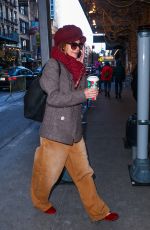 KATIE HOLMES Arrives to Her Broadway Show Our Town in New York 12/22/2024