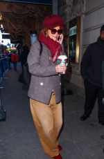 KATIE HOLMES Arrives to Her Broadway Show Our Town in New York 12/22/2024
