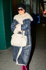 KATIE HOLMES Leaves Barrymore Theatre in New York 12/05/2024