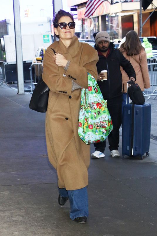 KATIE HOLMES Out and About in New York City 12/26/2024